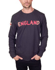 RELIGION - "ENGLAND" Embroidered Sweatshirt in Washed Black