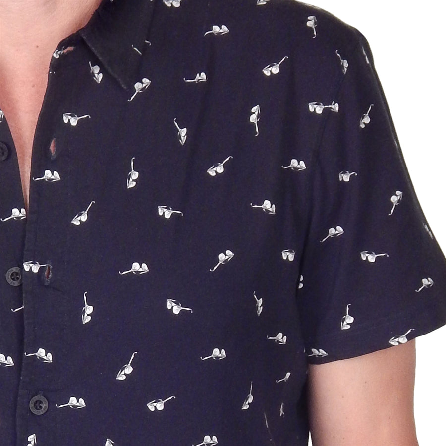 RELIGION - "MIX SHADE" Sunglasses Print Shirt in Black