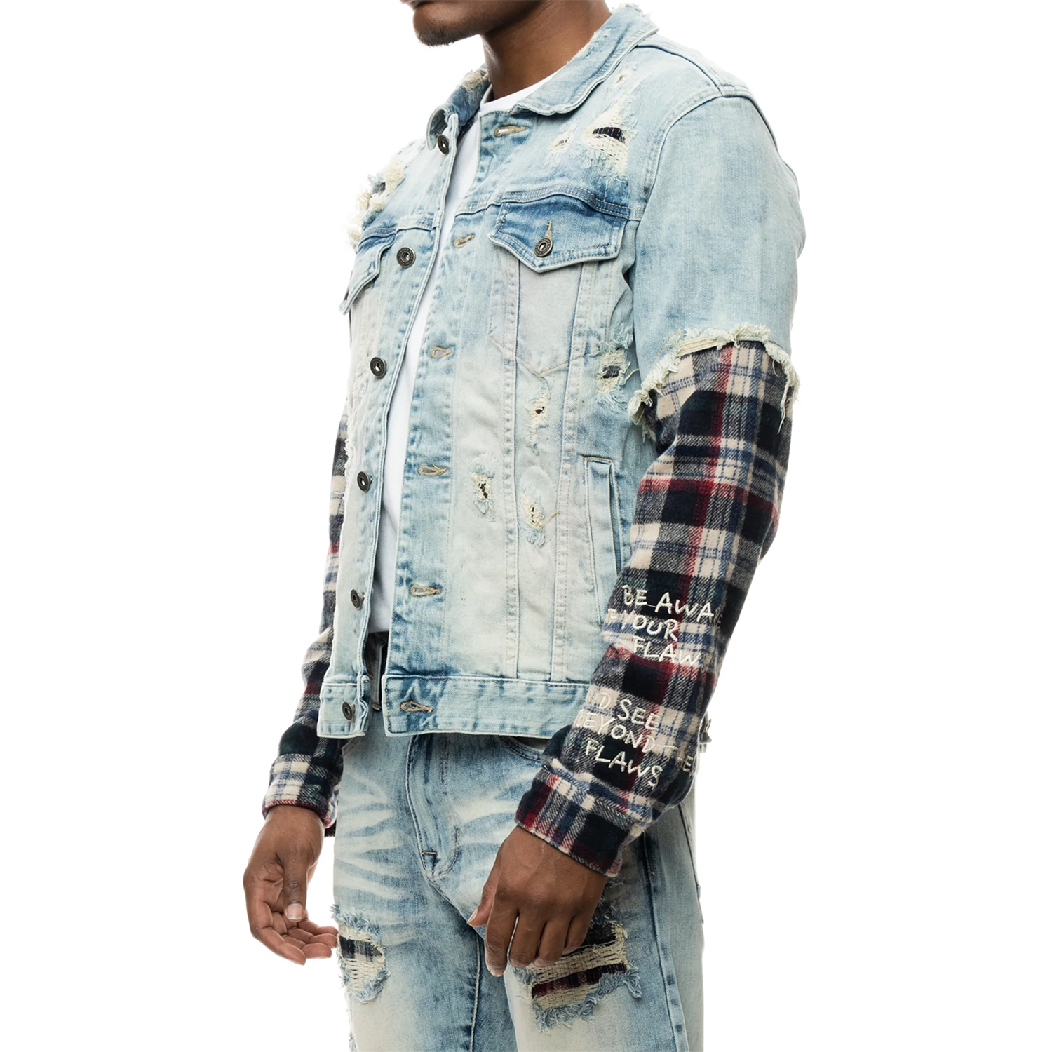 Smoke Rise - &quot;ROTH&quot; Denim and Flannel Jacket