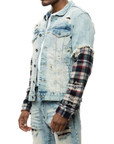 Smoke Rise - "ROTH" Denim and Flannel Jacket