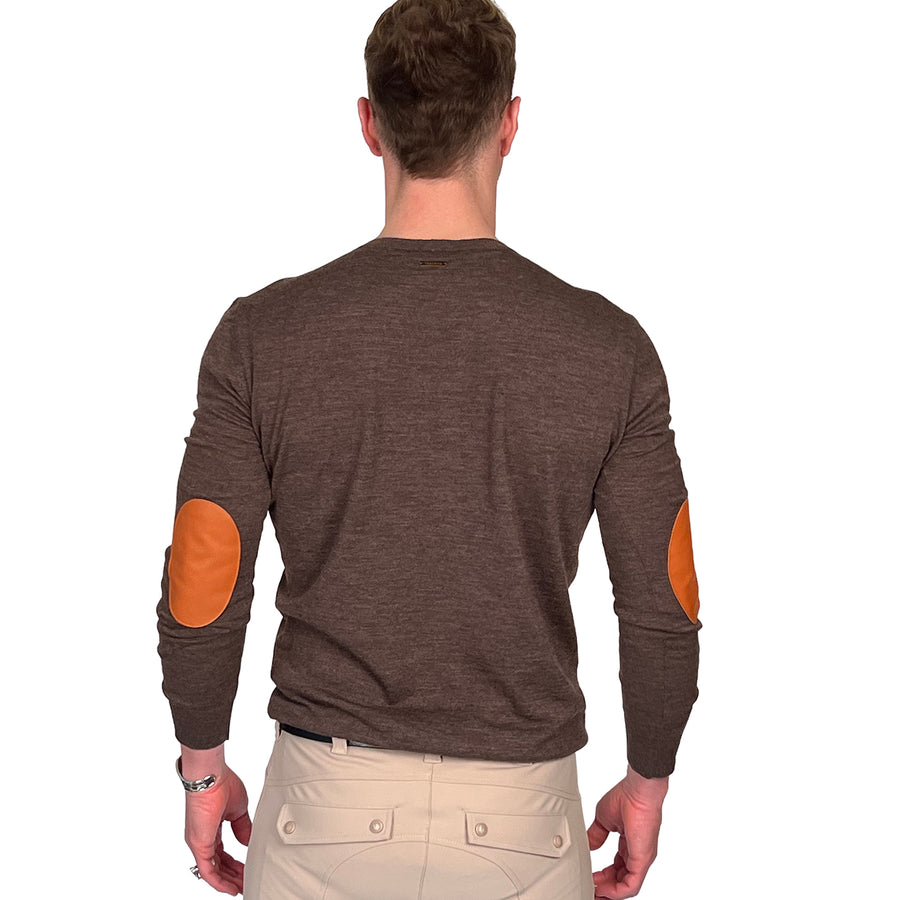 VESTRUM - "PHILADELPHIA" V-Neck Sweater in Dark Brown