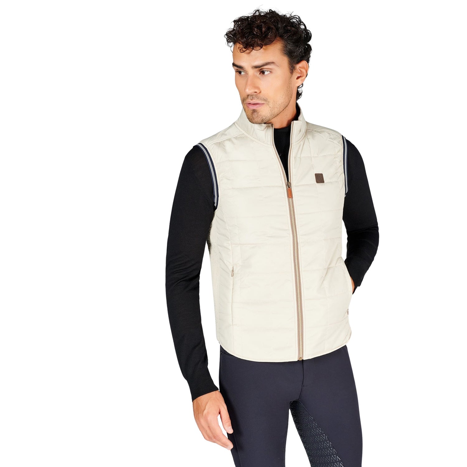 VESTRUM - &quot;BRIGHTON&quot; Light Down Vest in Beige