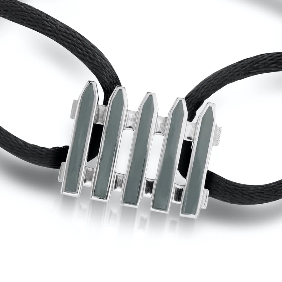 Coco & Om - "ENGLISH COTTAGE FENCE" Bracelet with Enamel Inlay