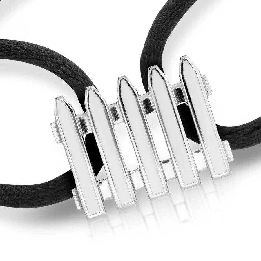 Coco &amp; Om - &quot;ENGLISH COTTAGE FENCE&quot; Bracelet with Enamel Inlay