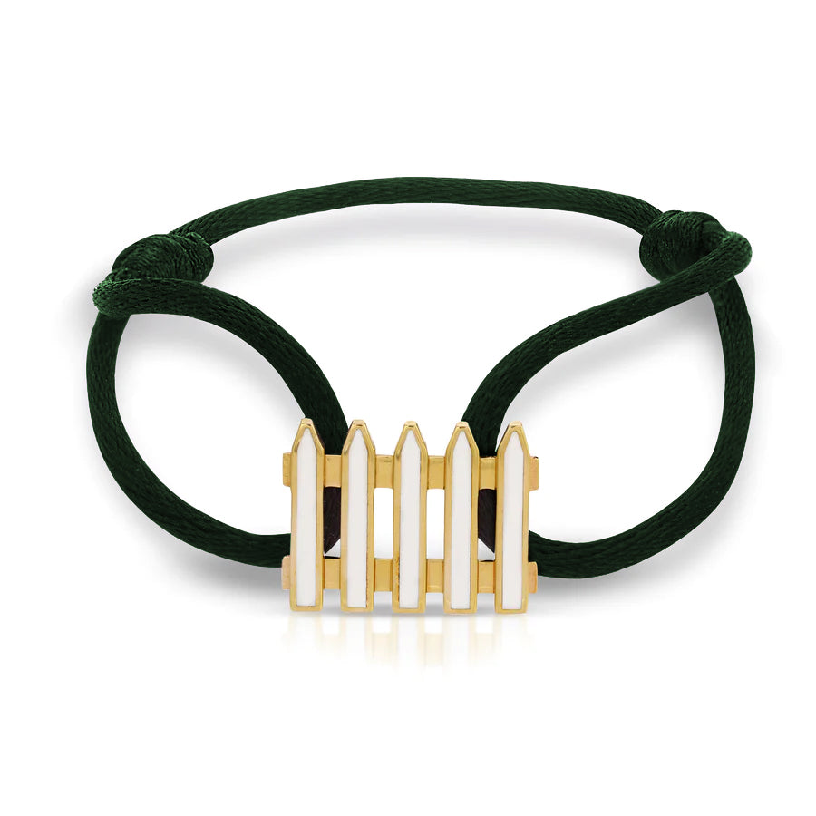 Coco &amp; Om - &quot;ENGLISH COTTAGE FENCE&quot; Bracelet with Enamel Inlay