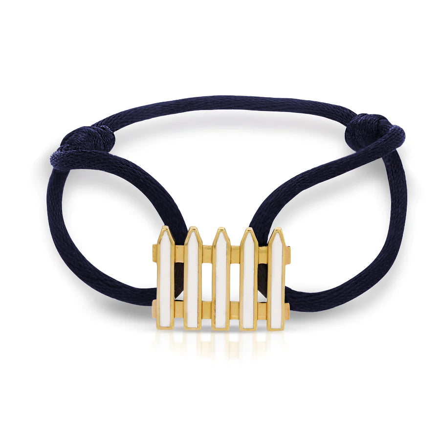 Coco &amp; Om - &quot;ENGLISH COTTAGE FENCE&quot; Bracelet with Enamel Inlay