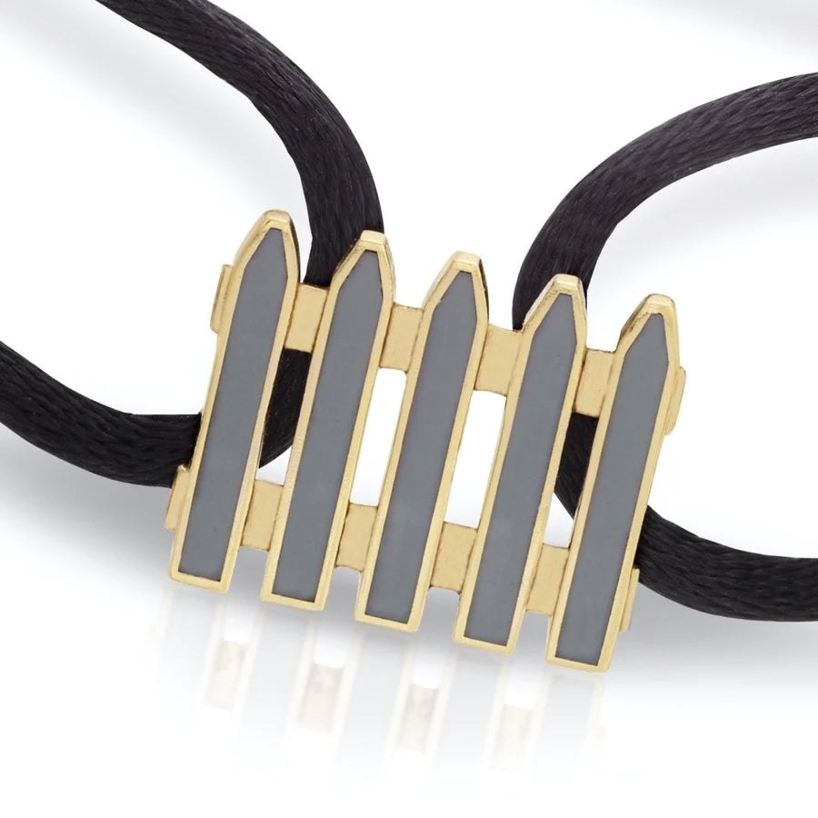 Coco &amp; Om - &quot;ENGLISH COTTAGE FENCE&quot; Bracelet with Enamel Inlay