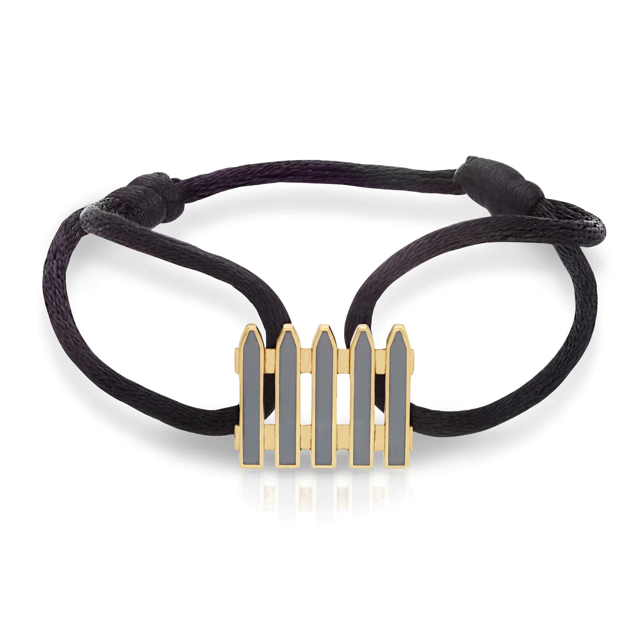 Coco &amp; Om - &quot;ENGLISH COTTAGE FENCE&quot; Bracelet with Enamel Inlay