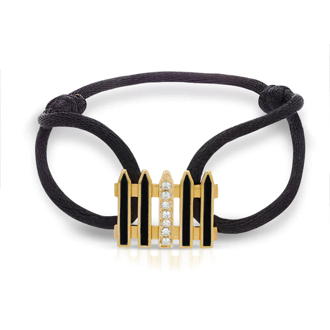 Coco & Om - "ONE MANOR"  14k Yellow Gold and Diamond Bracelet