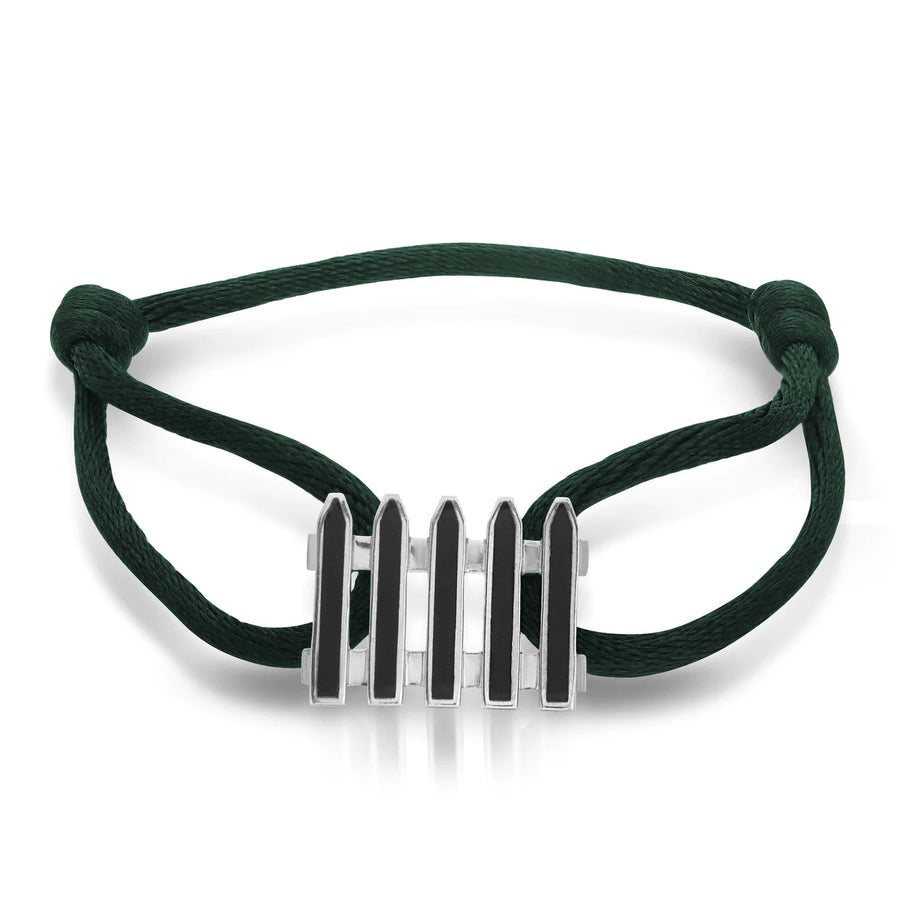 Coco & Om - "ENGLISH COTTAGE FENCE" Bracelet with Enamel Inlay