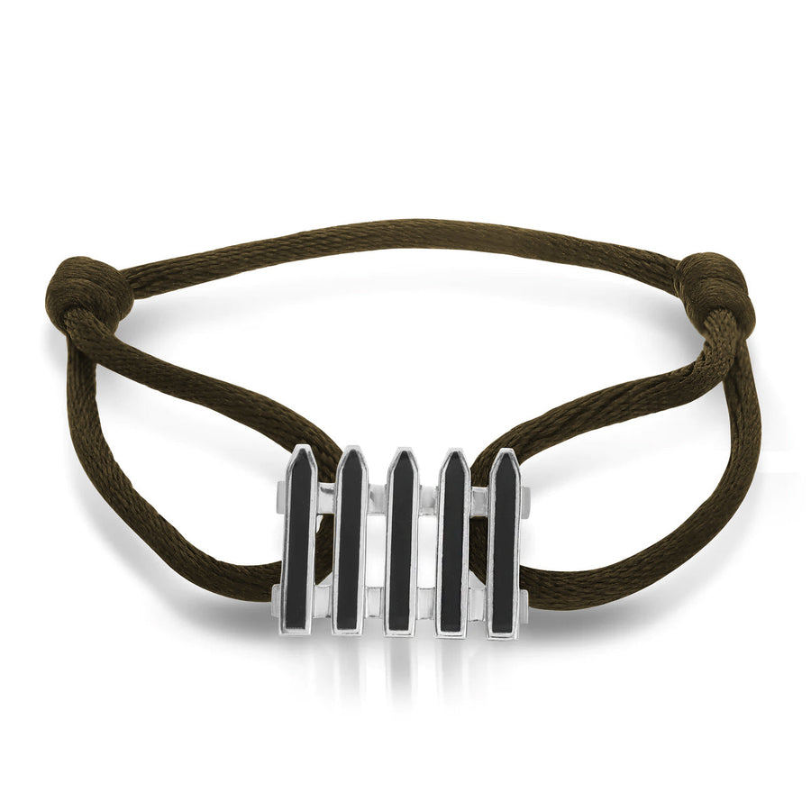 Coco & Om - "ENGLISH COTTAGE FENCE" Bracelet with Enamel Inlay