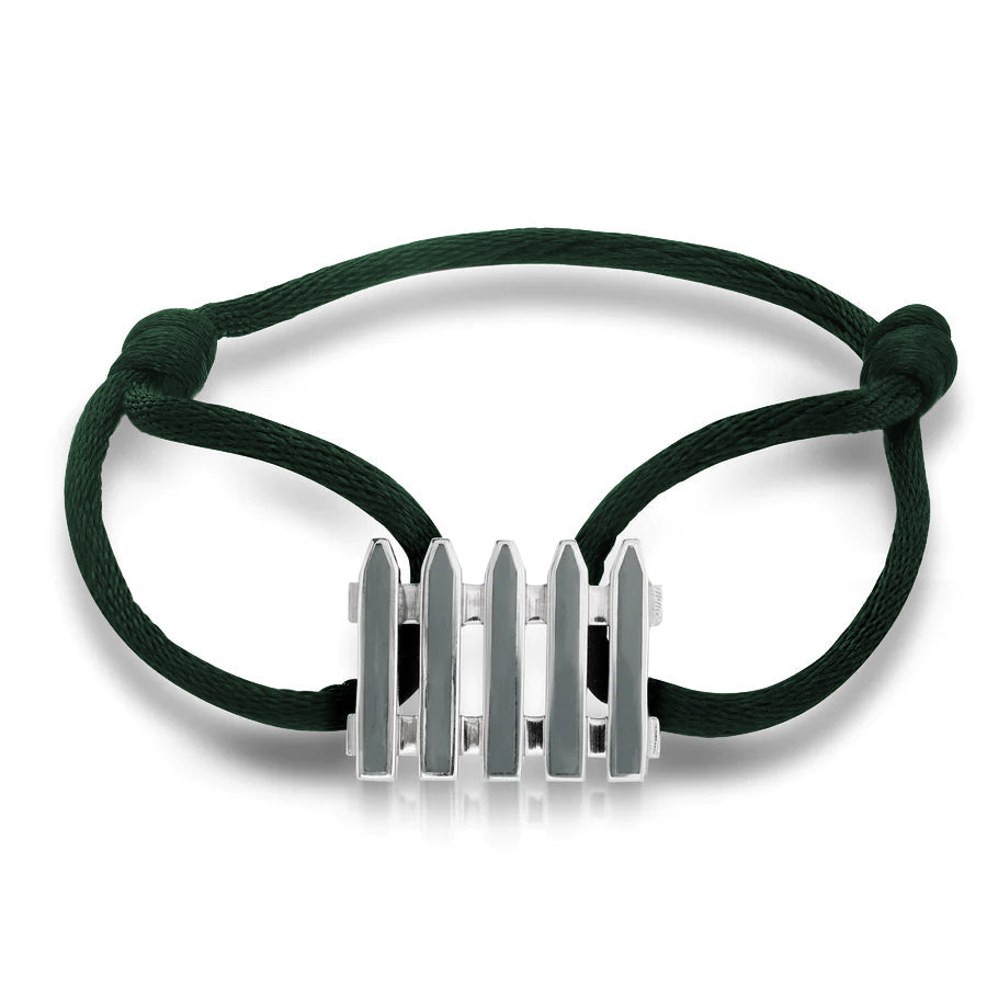 Coco &amp; Om - &quot;ENGLISH COTTAGE FENCE&quot; Bracelet with Enamel Inlay