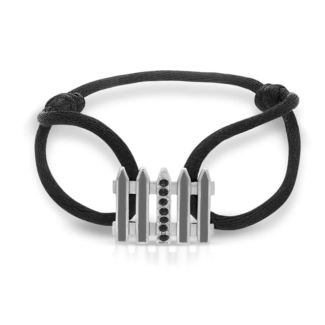 Coco & Om - "ONE MANOR"  14k White Gold Diamond Bracelet