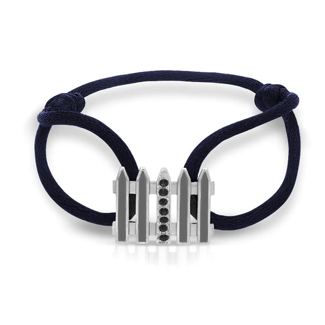 Coco & Om - "ONE MANOR"  14k White Gold Diamond Bracelet
