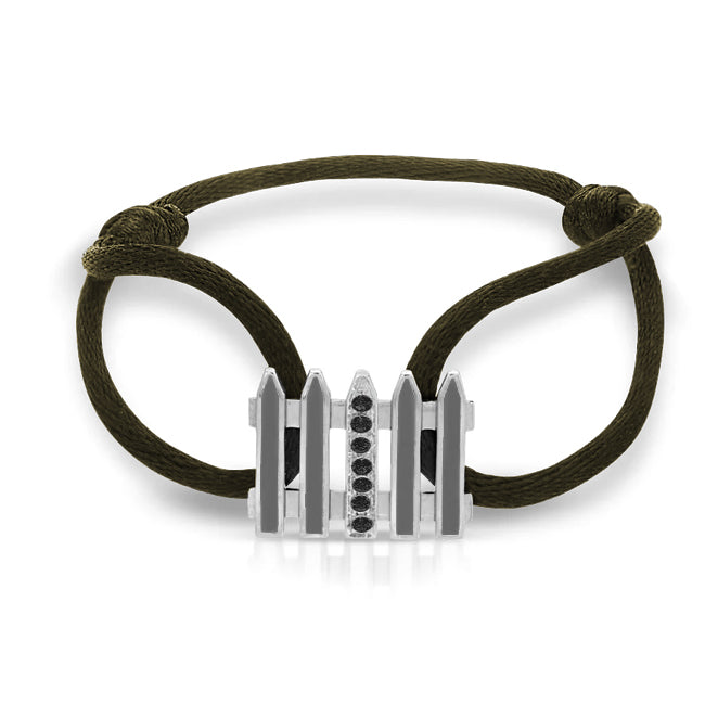 Coco & Om - "ONE MANOR"  14k White Gold Diamond Bracelet