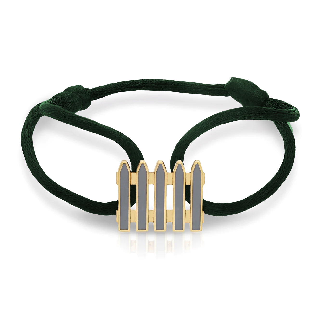 Coco &amp; Om - &quot;ENGLISH COTTAGE FENCE&quot; Bracelet with Enamel Inlay