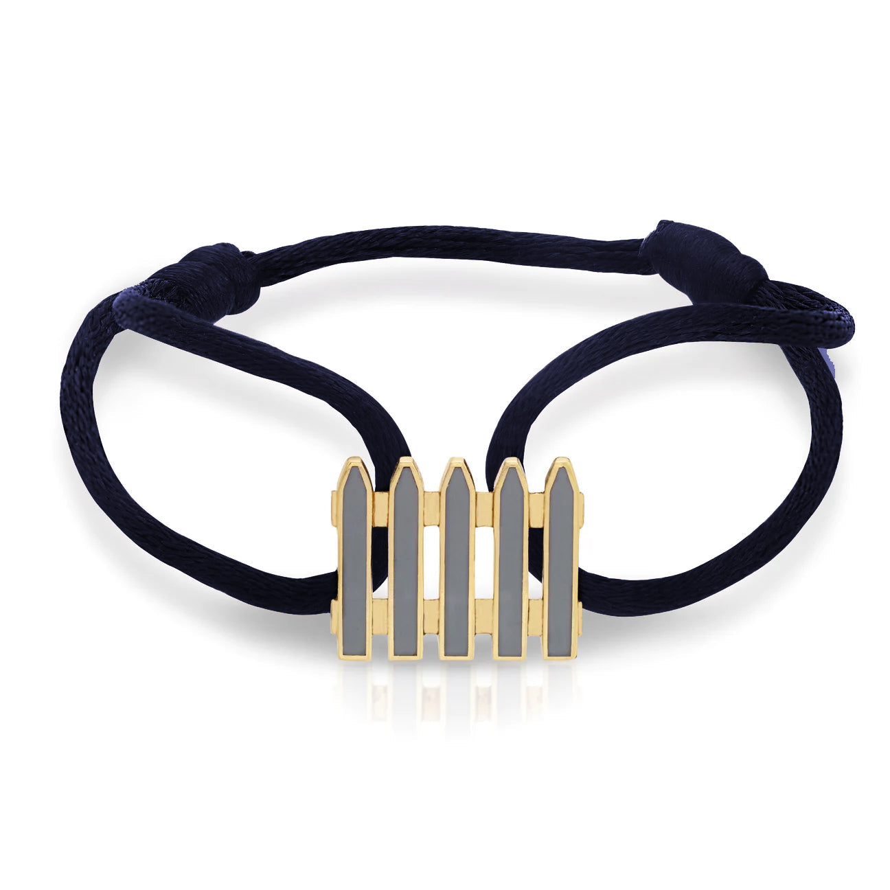 Coco &amp; Om - &quot;ENGLISH COTTAGE FENCE&quot; Bracelet with Enamel Inlay