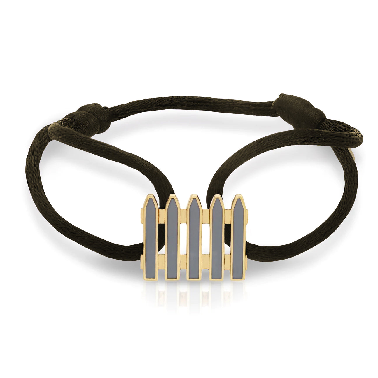 Coco &amp; Om - &quot;ENGLISH COTTAGE FENCE&quot; Bracelet with Enamel Inlay