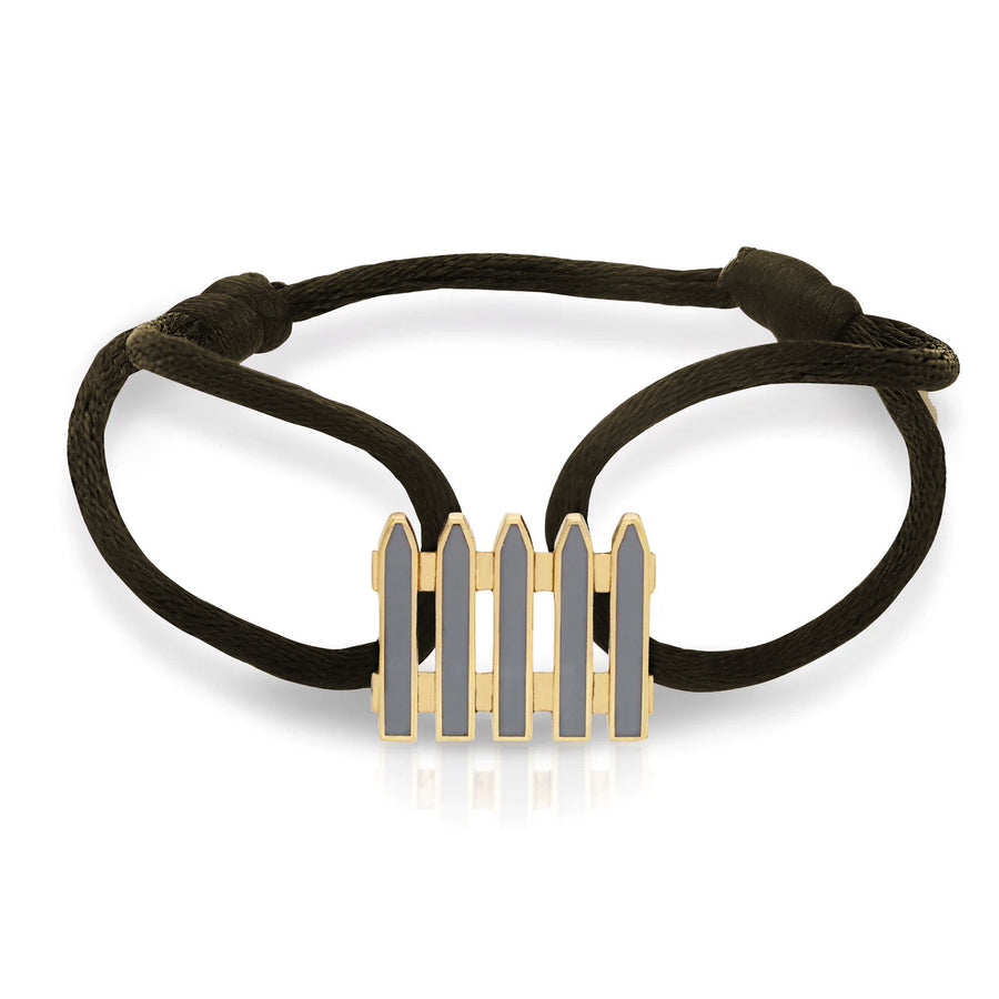 Coco & Om - "ENGLISH COTTAGE FENCE" Bracelet with Enamel Inlay