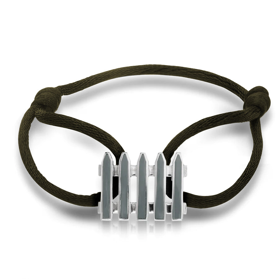 Coco &amp; Om - &quot;ENGLISH COTTAGE FENCE&quot; Bracelet with Enamel Inlay