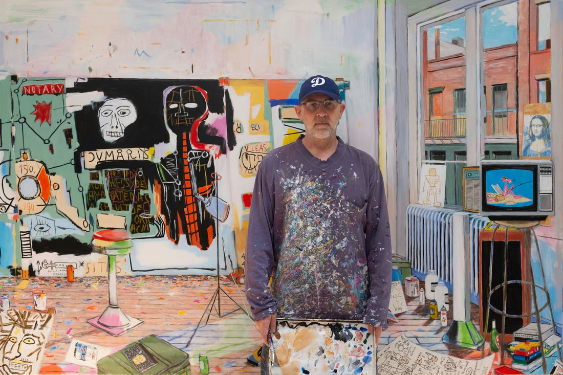 DAMIAN ELWES - "Number 58" - Hand Painted Denim Jacket by Damian Elwes