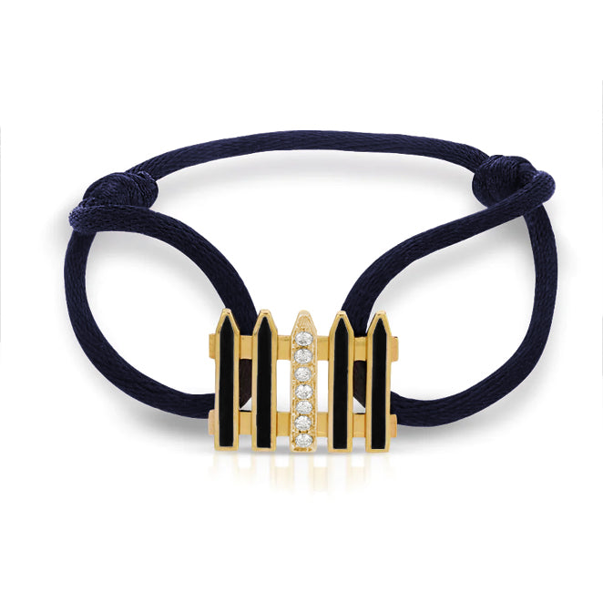 Coco & Om - "ONE MANOR"  14k Yellow Gold and Diamond Bracelet