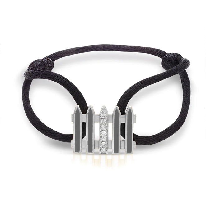 Coco & Om - "ONE MANOR"  14k White Gold Diamond Bracelet