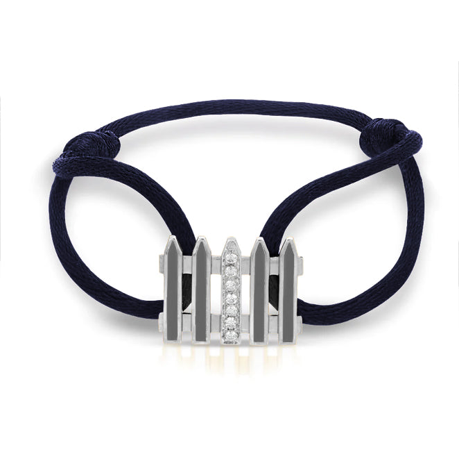 Coco & Om - "ONE MANOR"  14k White Gold Diamond Bracelet