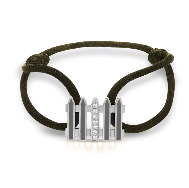 Coco & Om - "ONE MANOR"  14k White Gold Diamond Bracelet