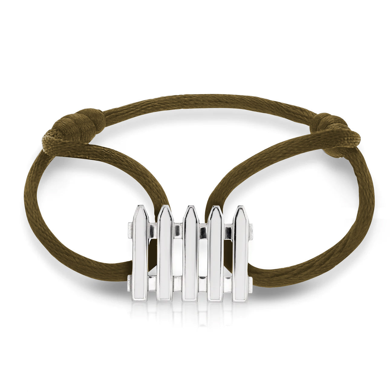 Coco &amp; Om - &quot;ENGLISH COTTAGE FENCE&quot; Bracelet with Enamel Inlay